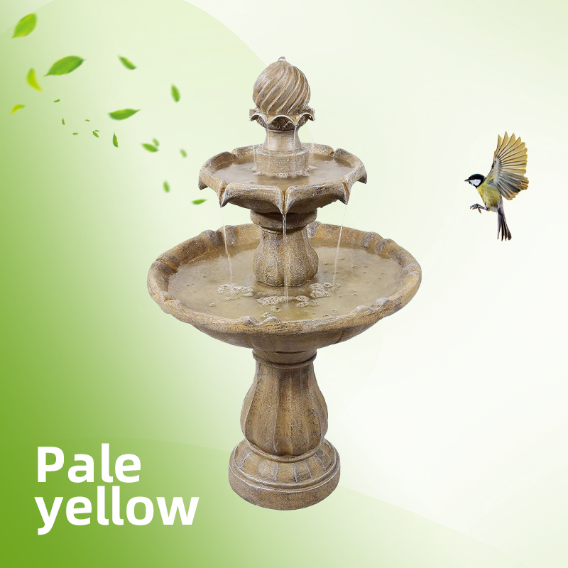 35-Inch 2-Tier Solar Water Fountain Outdoor