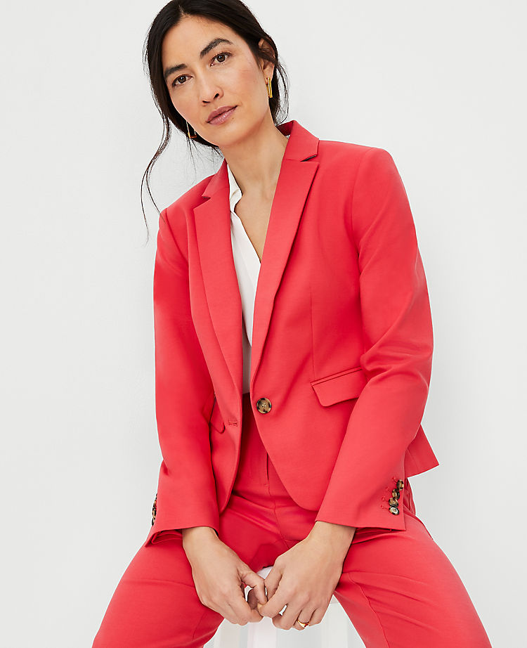 Der Ein-Knopf-Blazer aus Stretch-Baumwolle