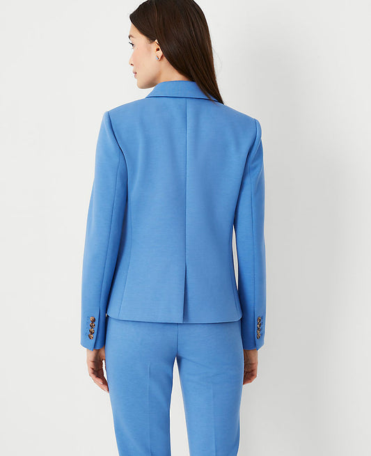 Le blazer à un bouton en maille double face