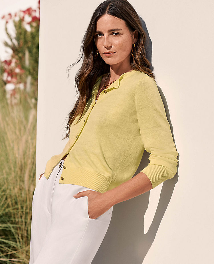 Cardigan Ann en mélange de lin