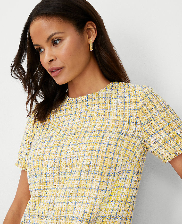 Robe tunique en tweed