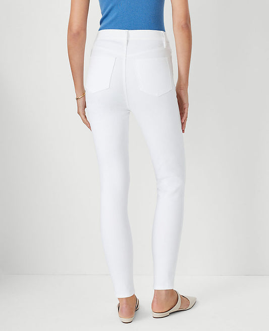 Jean skinny Galbant Effet Sculptant Taille Haute Courbe en Blanc