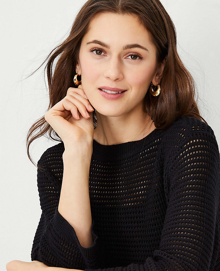 Mesh Stitch Relaxed Sweater