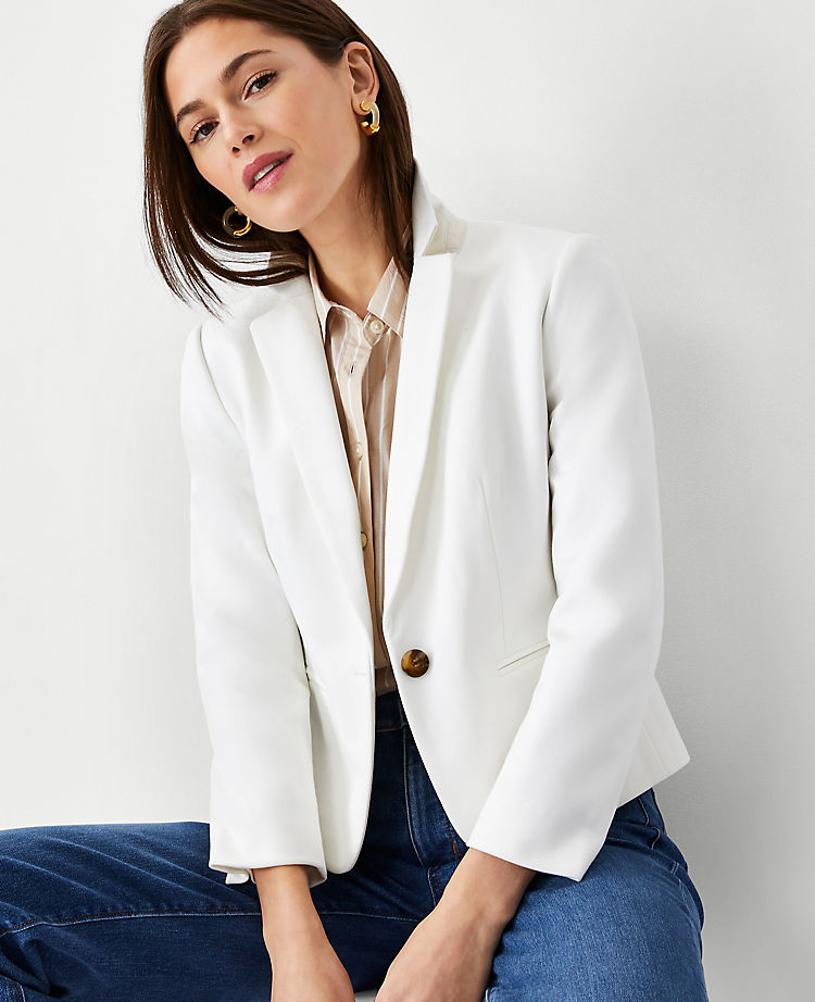 The Newbury Blazer in Knit Twill
