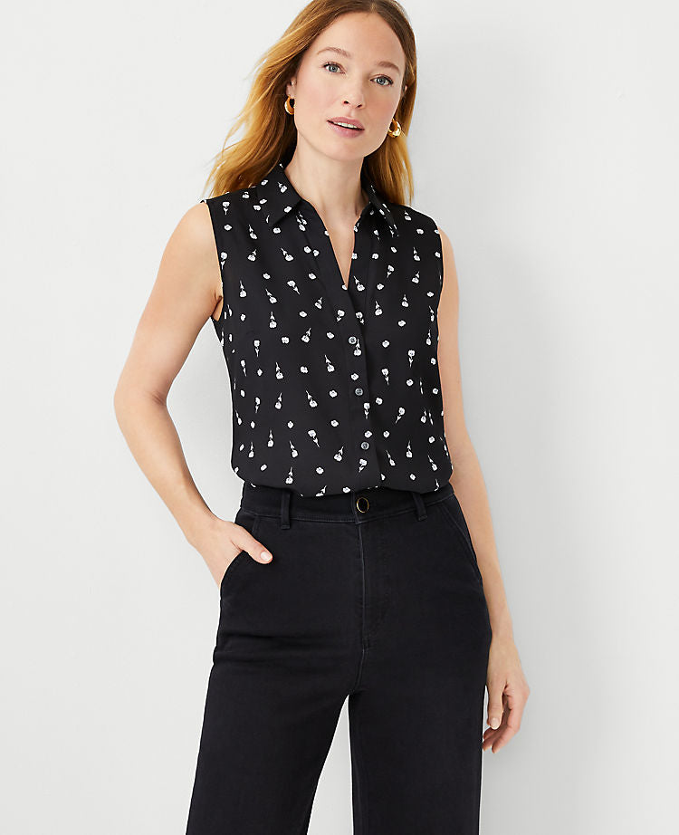 Floral Sleeveless Essential Shirt