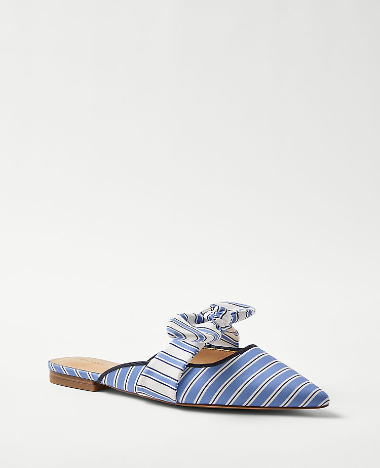 Gestreifte Bow-Mules
