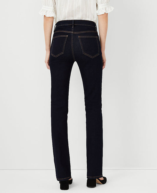 Jean bootcut taille mi-haute sculptant incurvé avec poches et délavage classique
