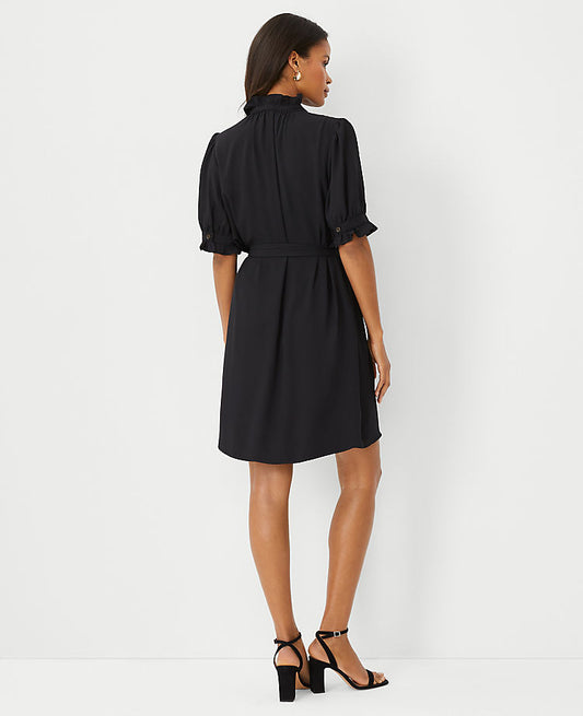 Robe boutonnée à volants