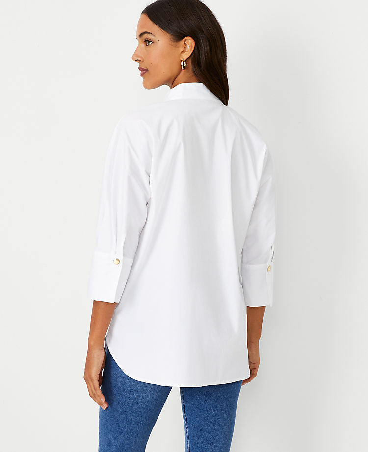 Chemisier Tunique Dolman en Popeline