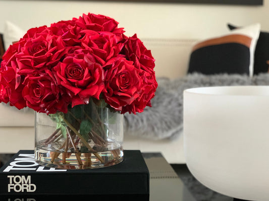 XL Rota Cylinder with Red Roses