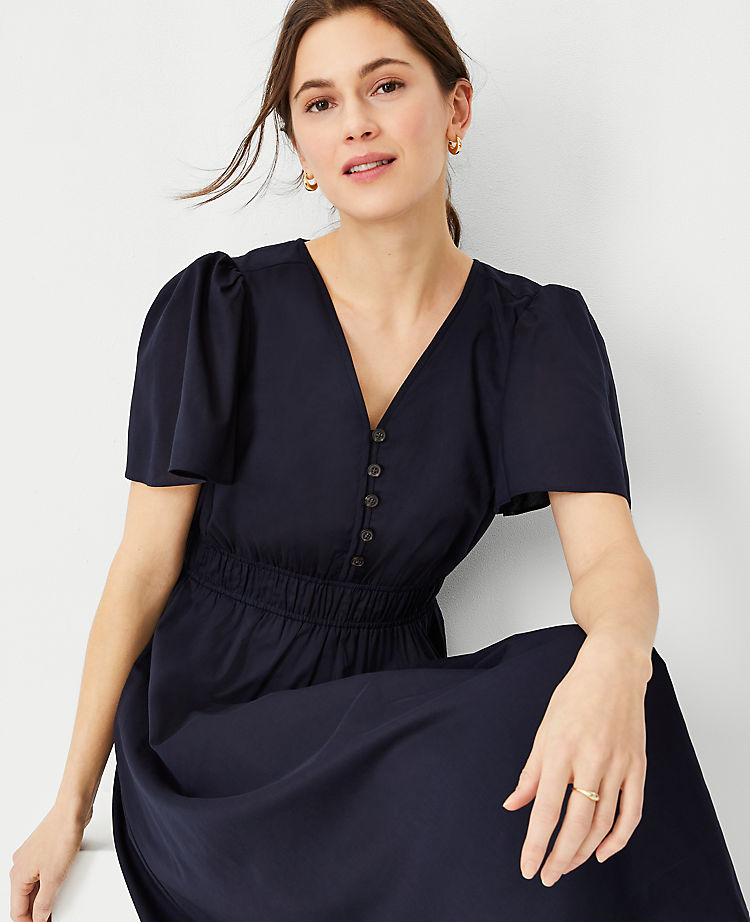Flatterärmel-Kleid