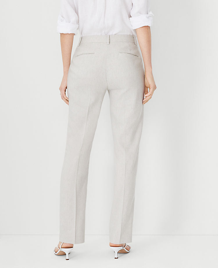 The Sophia Straight Pant in Linen Blend - Curvy Fit