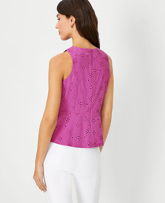 Ösen-Peplum-Neckholder-Top
