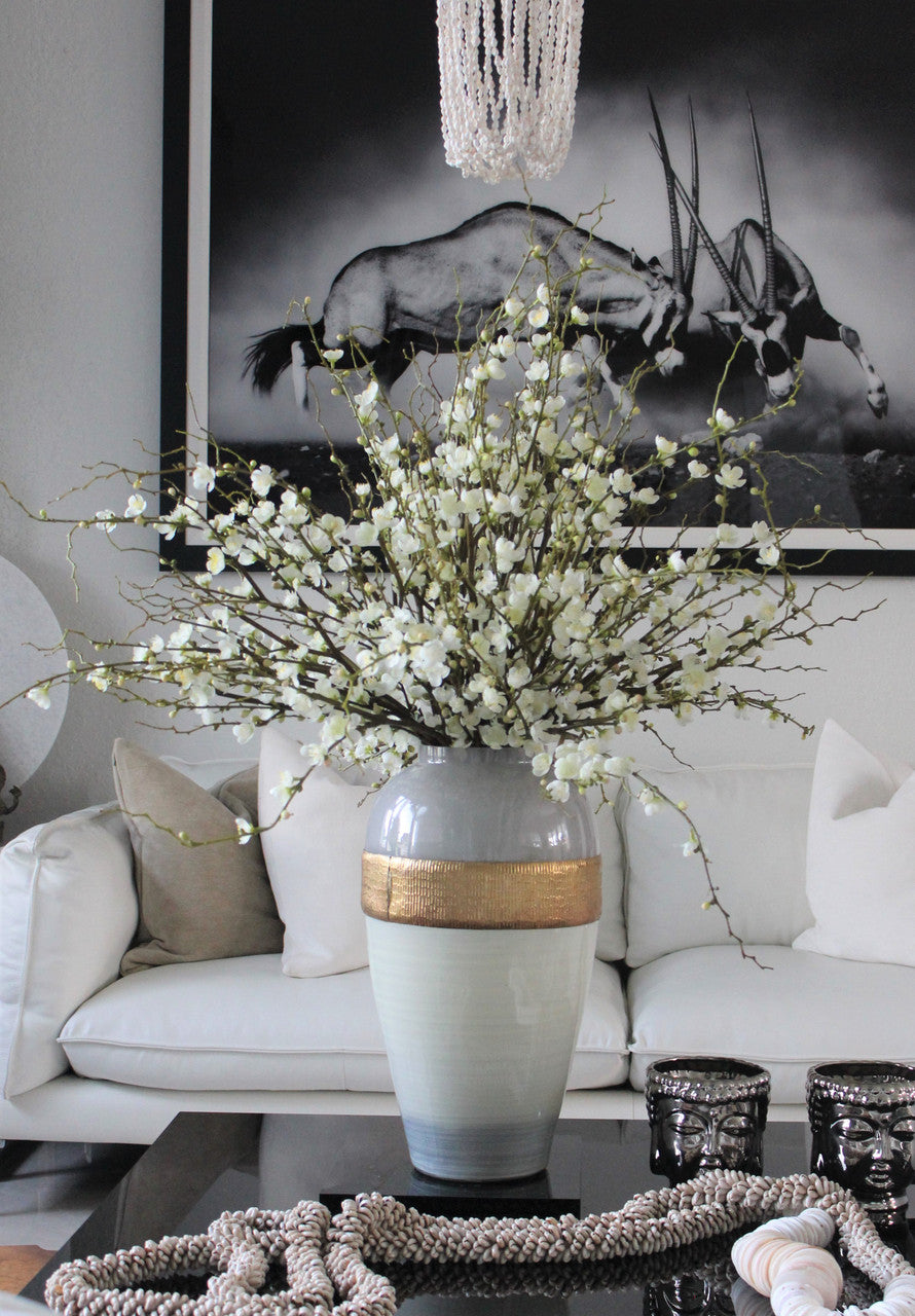 Goddess Vase with Cherry Blossom Branches
