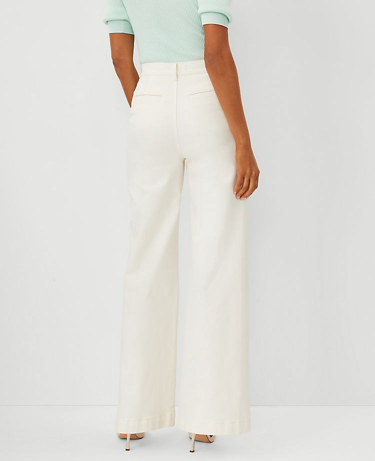 Sculpting Pocket High Rise Trouser Jeans in Ivory