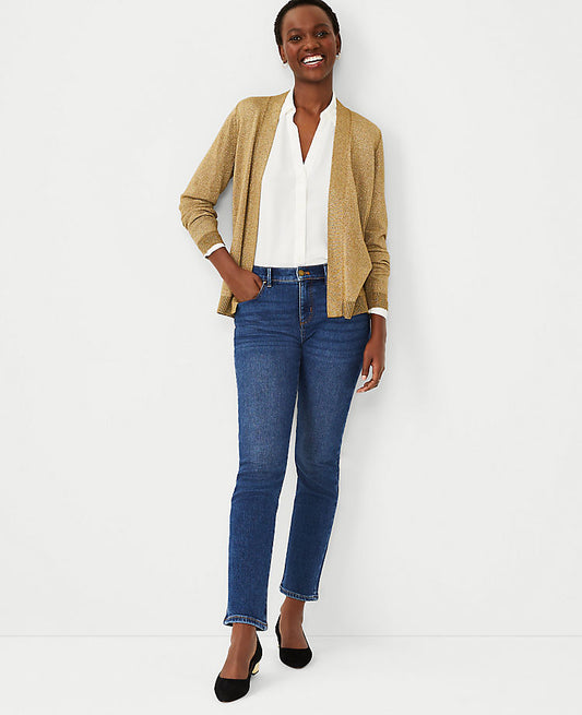 Jean fuselé Sculpting Pocket taille mi-haute en denim classique délavé