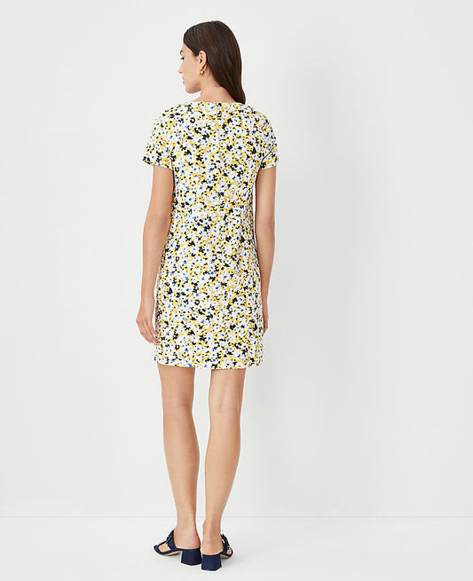 Robe trapèze à motif floral