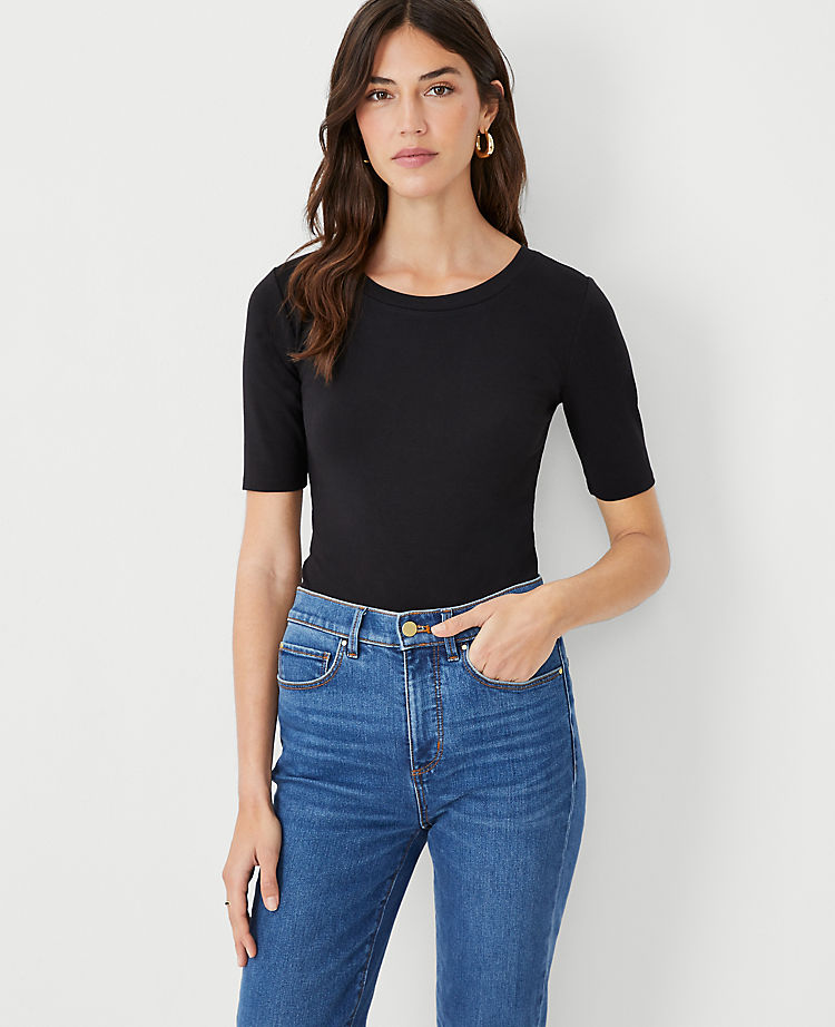 Baumwoll-Stretch-T-Shirt