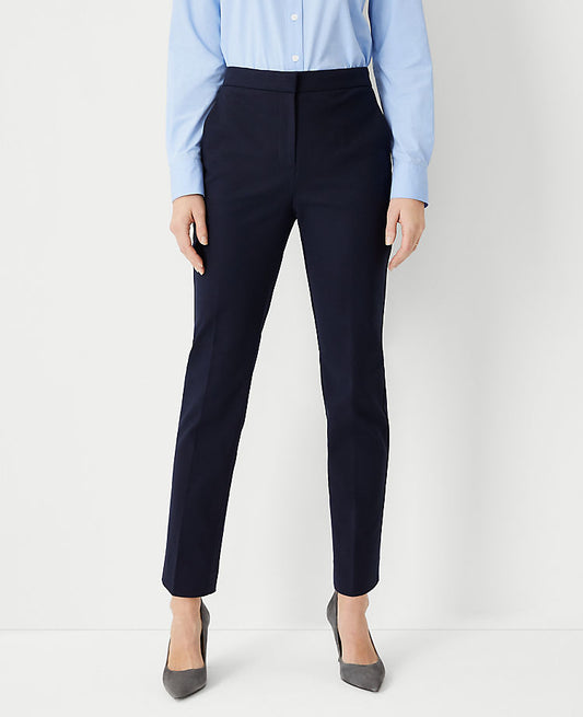 Le pantalon de cheville Eva en coton extensible - Coupe galbée