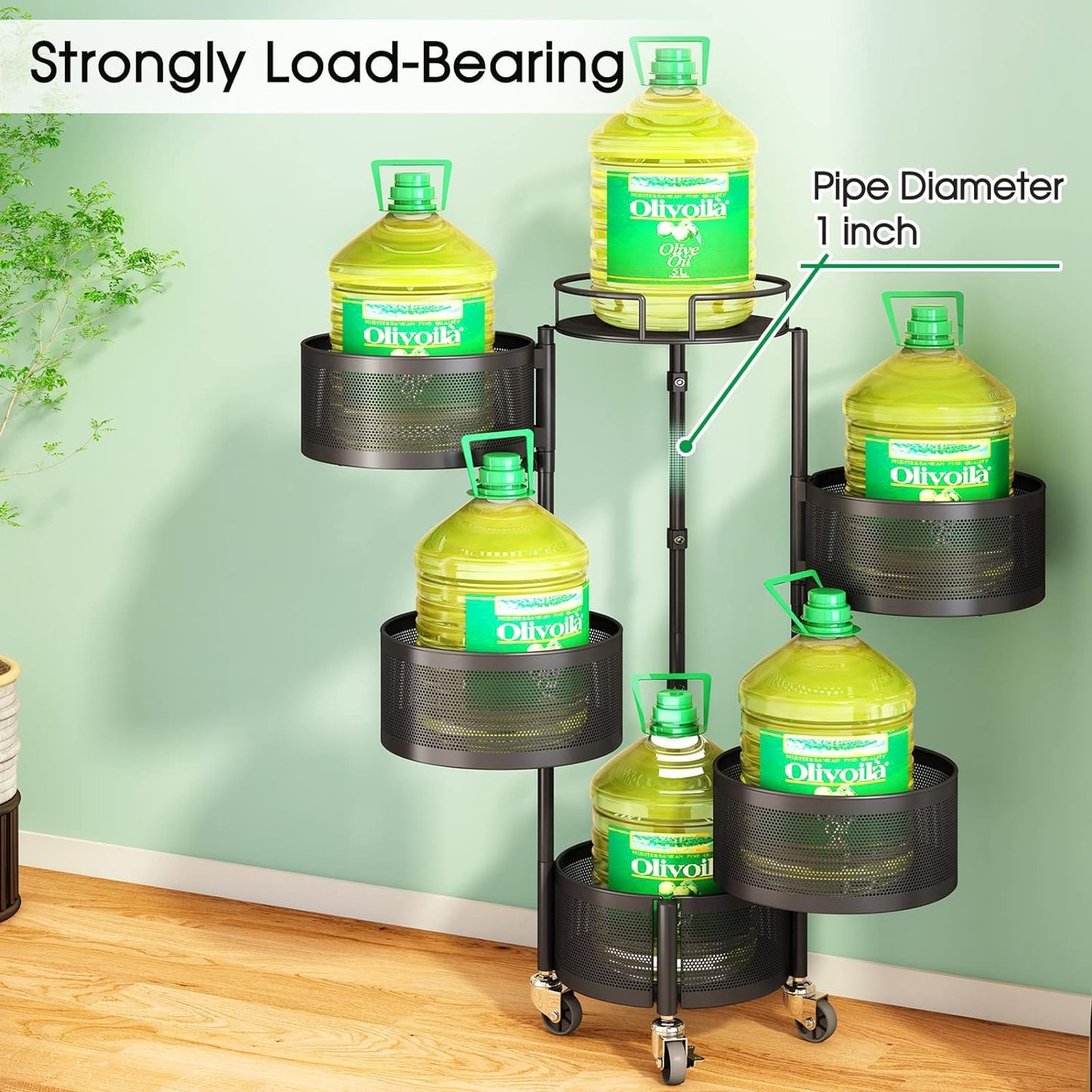 ??Mother's Day Flash Sale??Multifunctional Kitchen Shelf Multi-layer Rotatable Storage Rack