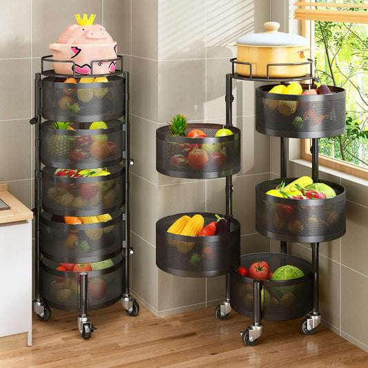 ??Mother's Day Flash Sale??Multifunctional Kitchen Shelf Multi-layer Rotatable Storage Rack