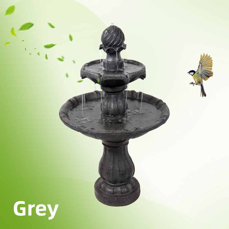 35-Inch 2-Tier Solar Water Fountain Outdoor