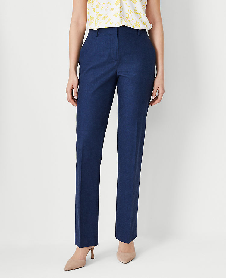 Le pantalon droit Sophia en jean léger raffiné – Coupe ajustée pour les silhouettes généreuses