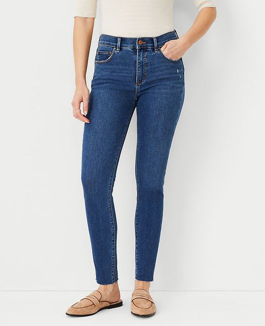 Jean sculptant skinny taille mi-haute délavage "Mid Stone"