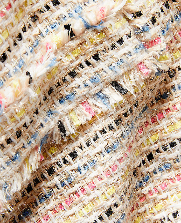 Cardigan veste en tweed scintillant à franges