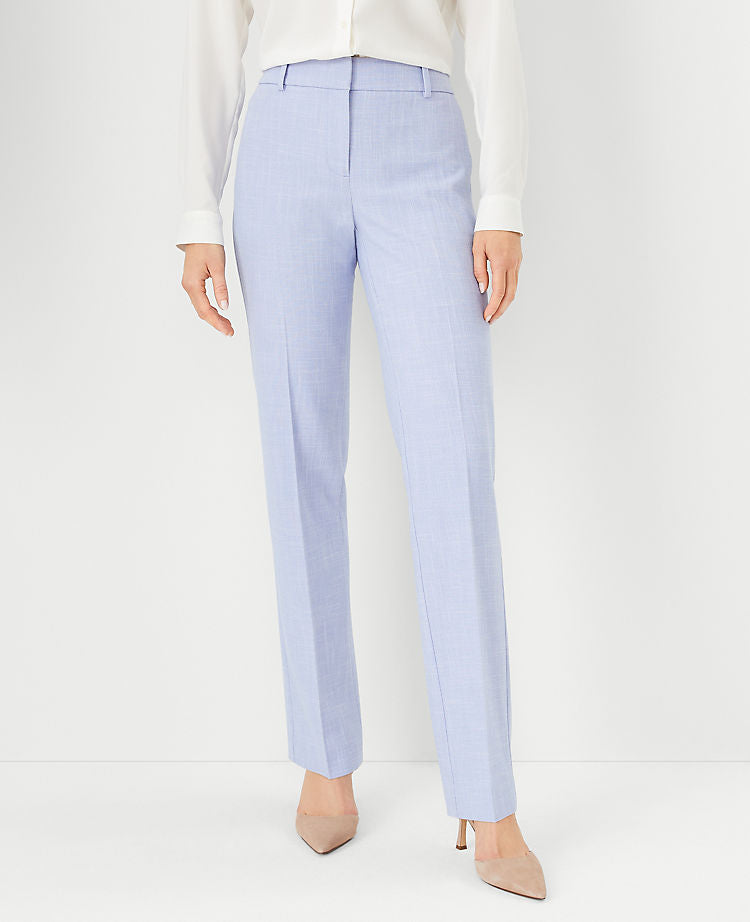 Le Pantalon Droit Sophia en Tissu Croisé