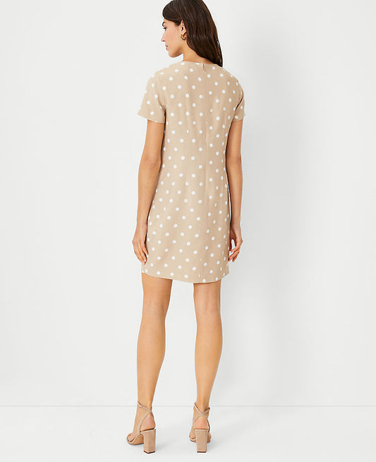 Robe droite T-shirt à pois