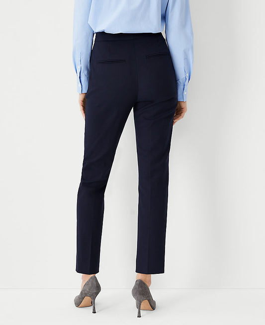 Le pantalon de cheville Eva en coton extensible - Coupe galbée