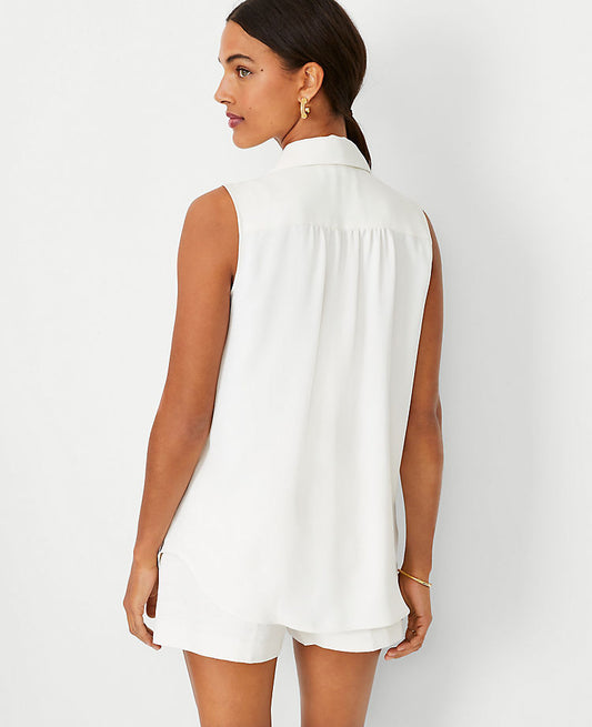 Chemise sans manches de style camp