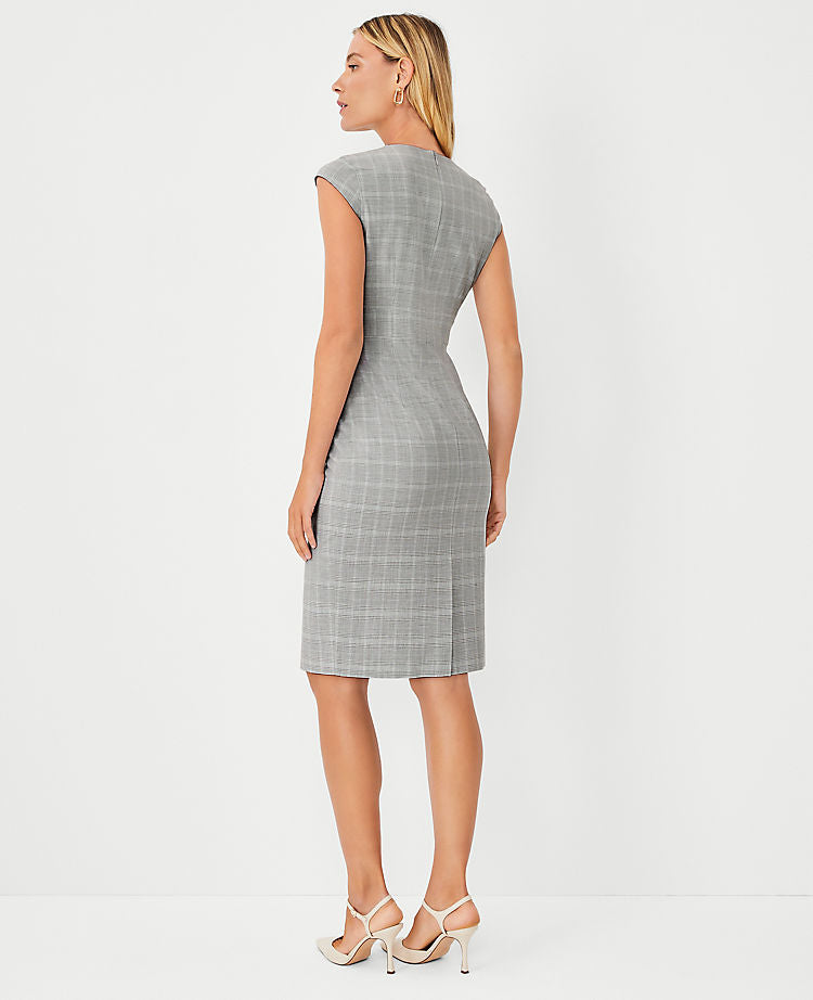 The Cap Sleeve Sheath Dress in Plaid