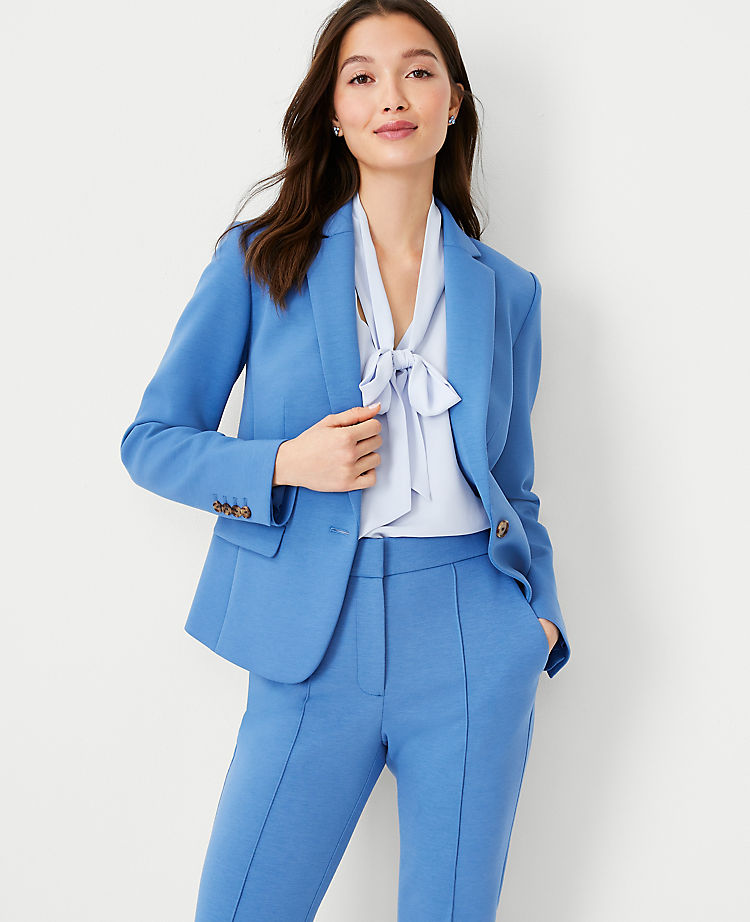 Der Ein-Knopf-Blazer aus Doubleface-Jersey