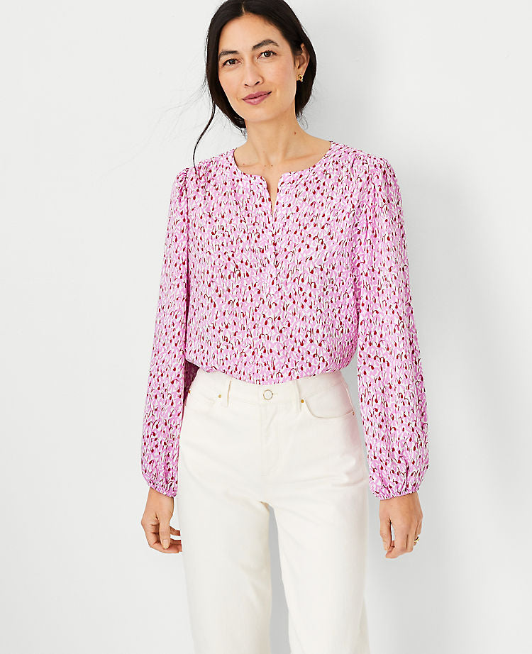 Floral Split Neck Popover
