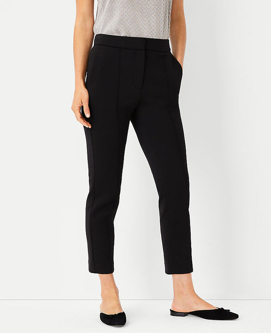 Le pantalon cheville Eva plissé en maille double