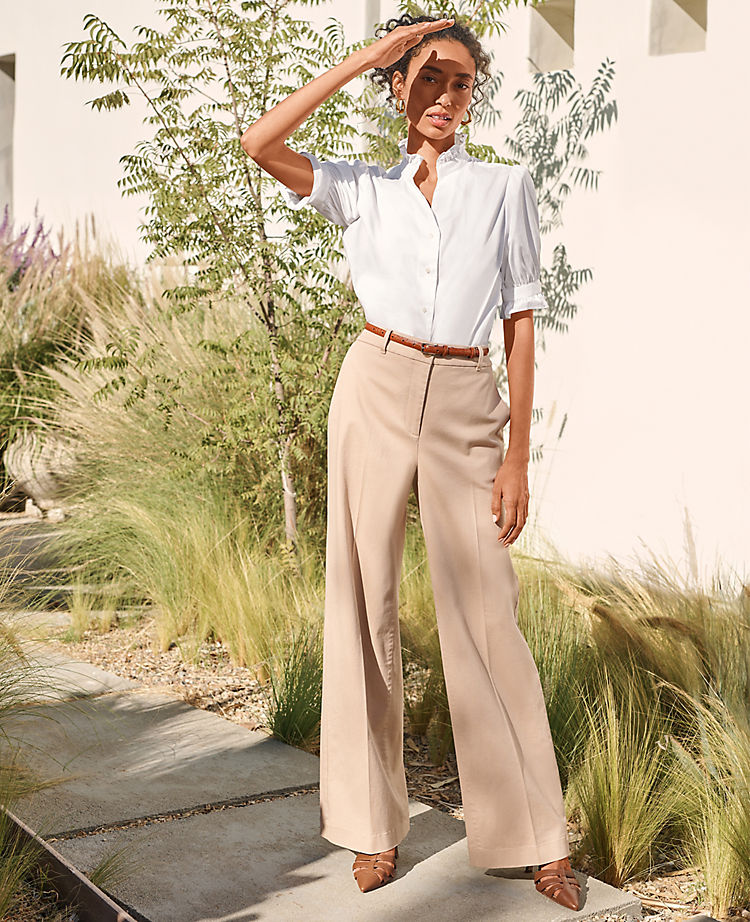 Le pantalon large en coton