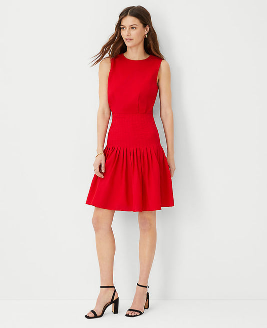 Robe patineuse plissée