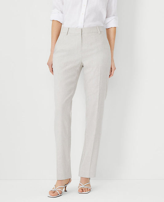 Le pantalon Sophia droit en mélange de lin - Coupe Courbe