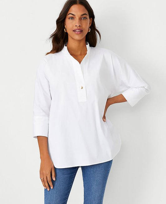 Chemisier Tunique Dolman en Popeline