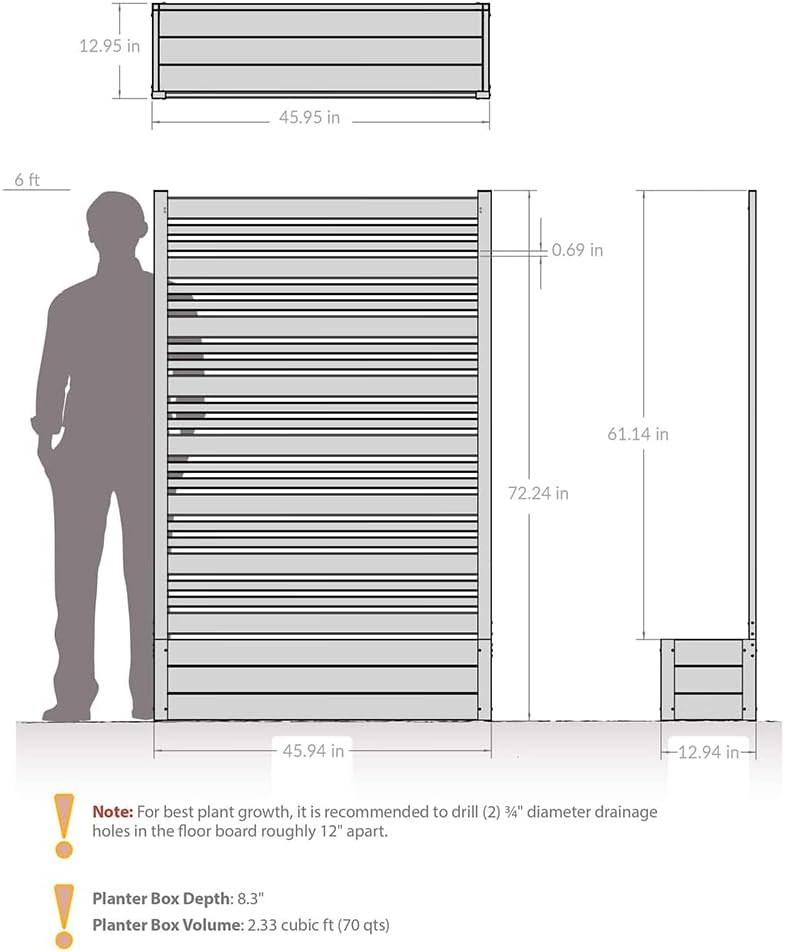 ??Planter boxes with trellis privacy screen