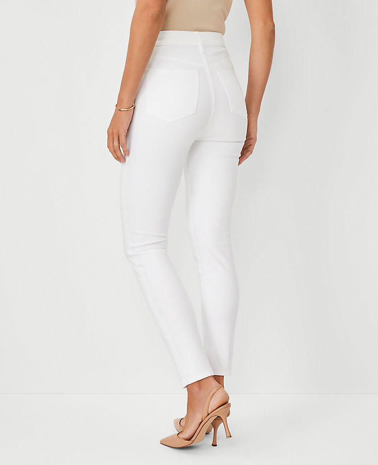 Jean super skinny taille très haute Sculpting de couleur blanche