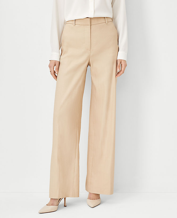 The Wide Leg Pant in HerRingbone Linen Blend