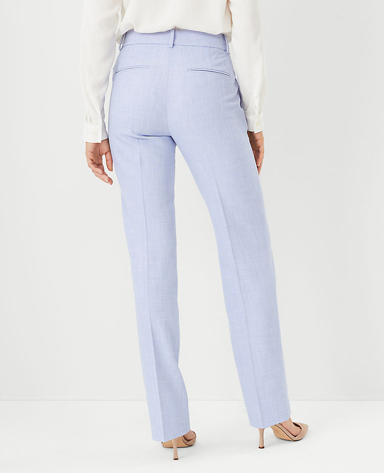 Le Pantalon Droit Sophia en Tissu Croisé