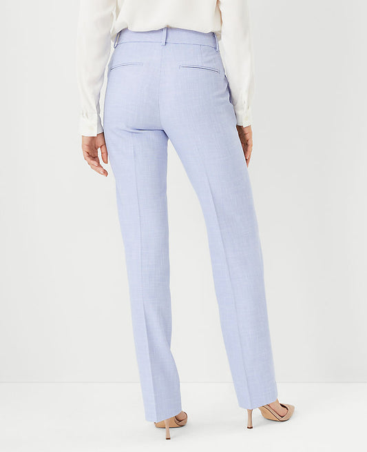 Le Pantalon Droit Sophia en Tissu Croisé