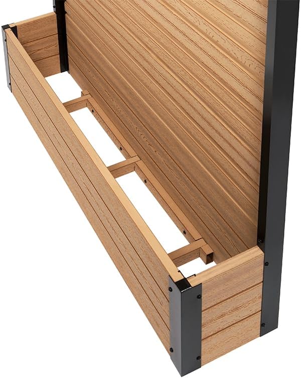 ??Planter boxes with trellis privacy screen