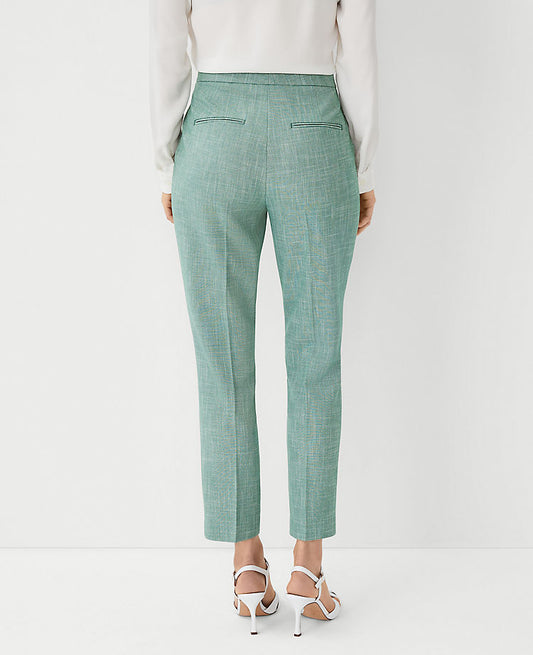 Le pantalon cheville Eva en tissage croisé - Coupe galbée