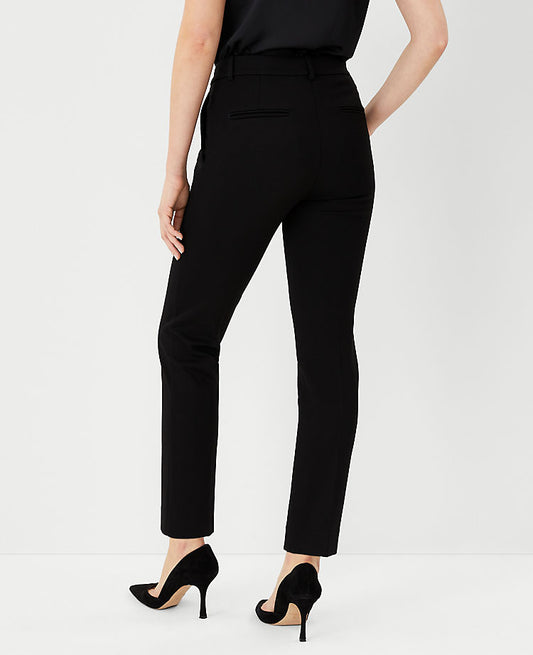 Le pantalon Eva à la cheville en twill tricoté