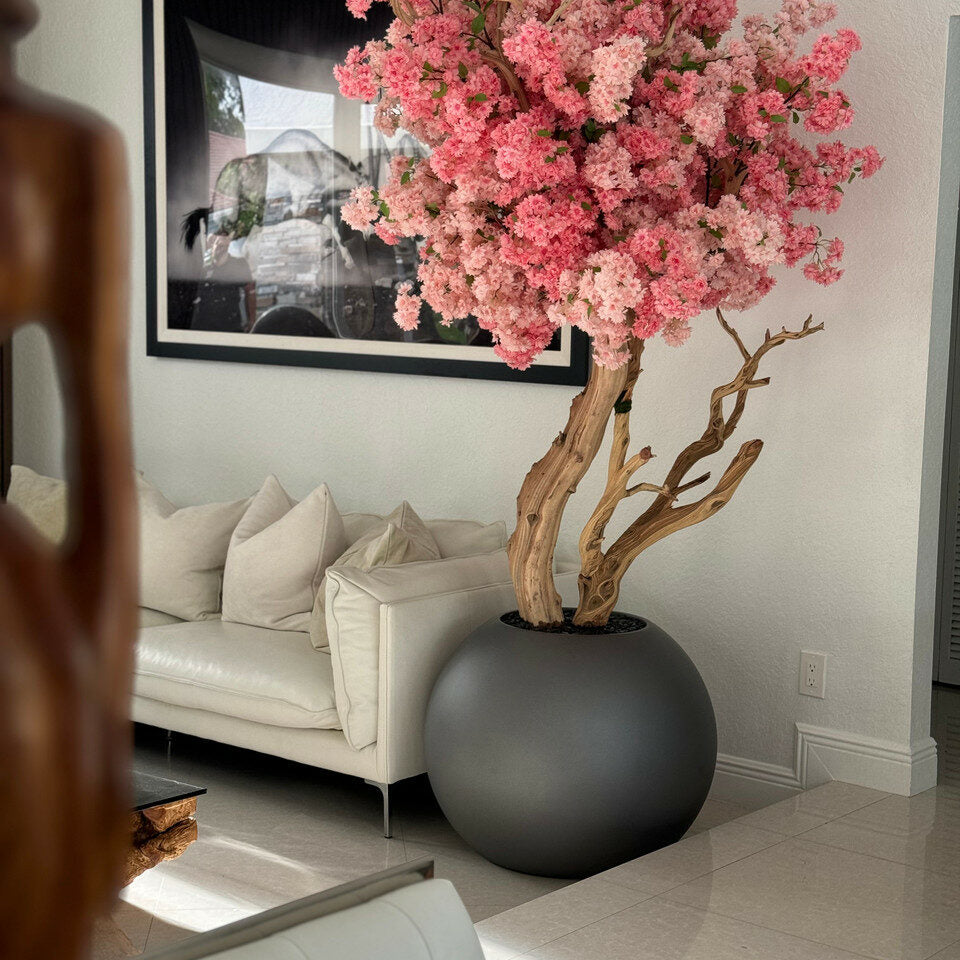 Matte Green Customized Two-color Cherry Blossom Tree